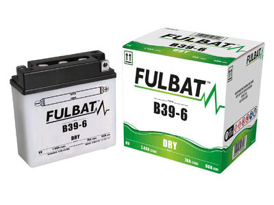 FULBAT Battery Dry - B39-6, With Acid Pack