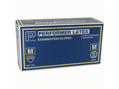 GRANVILLE Latex Gloves Med 100 per box 2.25