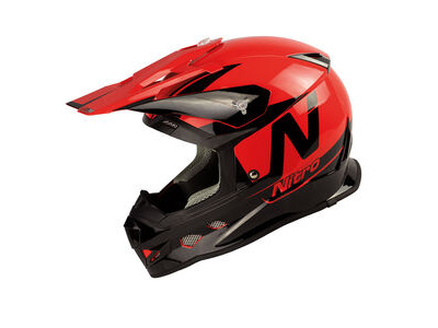NITRO MX700 Holeshot Helmet - Black Red Gloss