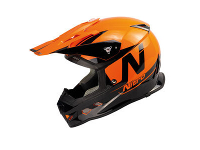 NITRO MX700 Holeshot Helmet - Black Orange Gloss