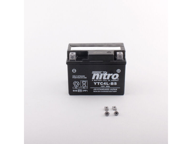 NITRO BATT YTC4L-BS AGM closed GEL (YB4LB-YT4LBS-YTX4LBS) click to zoom image
