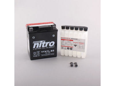 NITRO BATT YTX7L-BS AGM open with acid pack (GTX7L-BS)