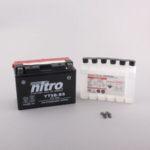 NITRO BATT YT9B-BS AGM open with acid pack (GT9B-BS) 