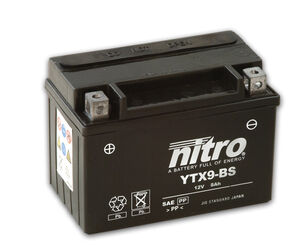NITRO BATT YTX9-BS AGM open with acid pack (GTX9-BS) 