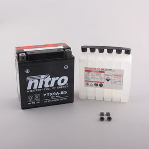 NITRO BATT YTX9A-BS AGM open with acid pack (GTX9A-BS) 