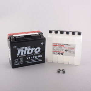 NITRO BATT YT12B-BS AGM open with acid pack (GT12B-BS) 