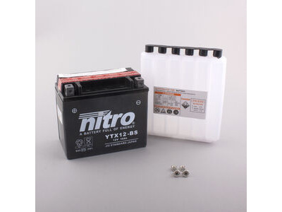 NITRO BATT YTX12-BS AGM open with acid pack (GTX12-BS)