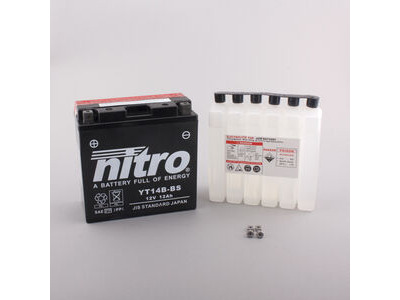 NITRO BATT YT14B-BS AGM open with acid pack (GT14B-BS)