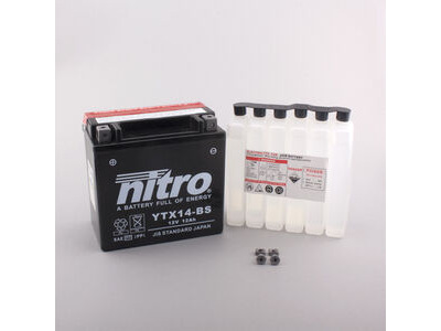 NITRO BATT YTX14-BS AGM open with acid pack (GTX14-BS)