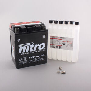 NITRO BATT YTX14AH-BS AGM open with acid pack (GTX14AH-BS) 