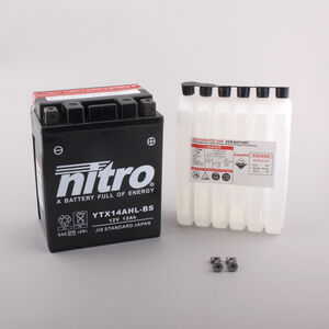 NITRO BATT YTX14AHL-BS AGM open with acid pack (GTX14AHL-BS) 
