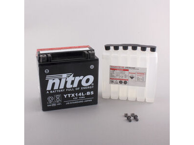 NITRO BATT YTX14L-BS AGM open with acid pack (GTX14L-BS)