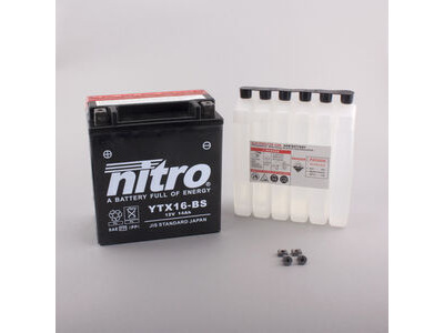NITRO BATT YTX16-BS AGM open with acid pack (GTX16-BS)