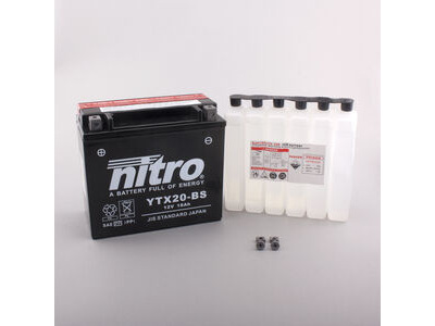NITRO BATT YTX20-BS AGM open with acid pack (GTX20-BS)