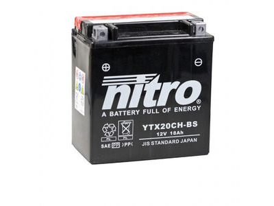 NITRO BATT YTX20CH-BS AGM open with acid pack