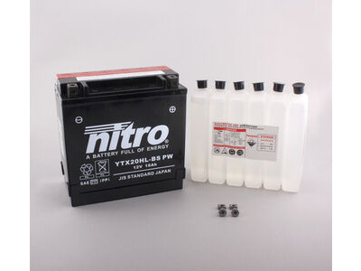 NITRO BATT YTX20HL-BS-PW AGM open with acid pack
