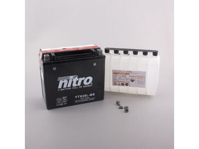 NITRO BATT YTX20L-BS AGM open with acid pack (GTX20L-BS)