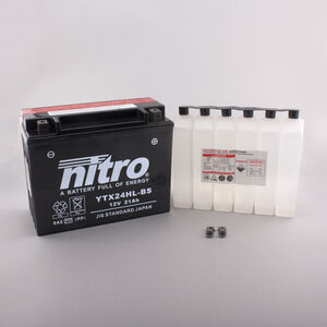 NITRO BATT YTX24HL-BS AGM open with acid pack 