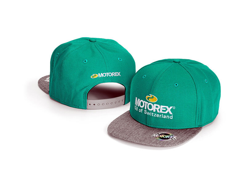 MOTOREX Snapback Baseball Cap Green/Grey One Size click to zoom image