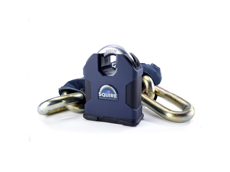 SQUIRE Behemoth Sold secure Diamond SS100 C/S lock with 1.5 m Boron 22mm chain click to zoom image