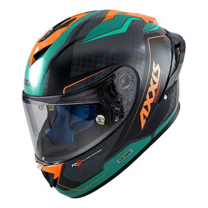 AXXIS Cobra Rage A16 Matt Green Carbon Inc Free Dark Visor+Pinlock - Special Order 