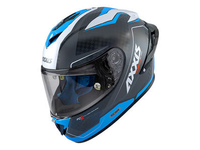 AXXIS Cobra Rage A0 Gloss White Blue Carbon Inc Free Dark Visor+Pinlock - Special Order