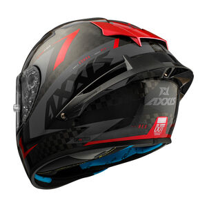 AXXIS Cobra Rex A5 Gloss Fluo Red Carbon Inc Free Dark Visor+Pinlock - Special Order click to zoom image