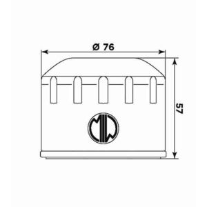 MIW Oil Filter B9003 (HF165) click to zoom image