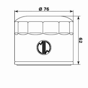 MIW Oil Filter B9004 (HF160) click to zoom image
