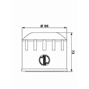 MIW Oil Filter BO14003 (HF557) click to zoom image