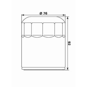 MIW Oil Filter BU10001 (HF171C) click to zoom image