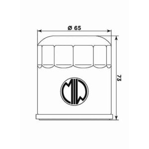 MIW Oil Filter BU10003 (HF177) click to zoom image