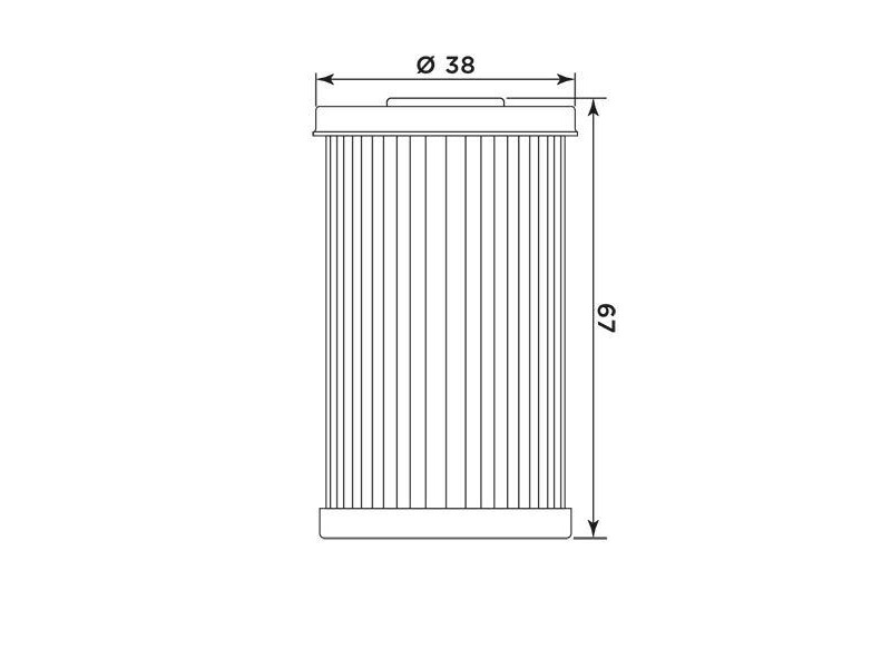 MIW Oil Filter DA16003 (HF169) click to zoom image