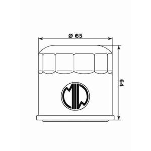 MIW Oil Filter H1015 (HF204) click to zoom image