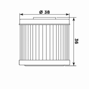 MIW Oil Filter H1016 (HF116) click to zoom image