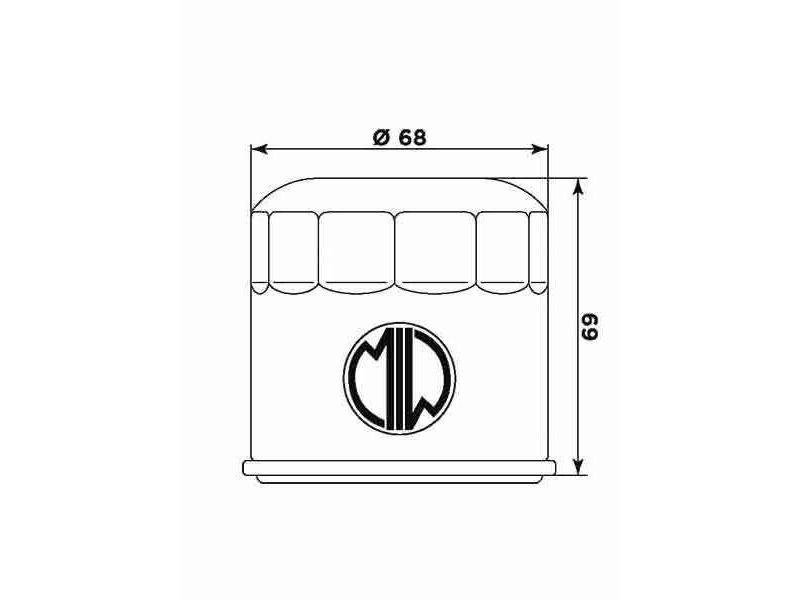 MIW Oil Filter HY19002 (HF682) click to zoom image