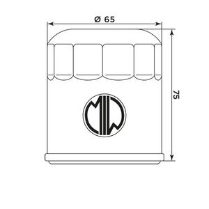 MIW Oil Filter KT8005 (HF156) click to zoom image