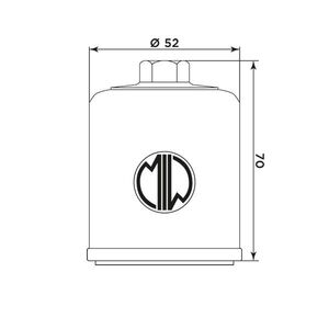 MIW Oil Filter PO22003 (HF197) click to zoom image