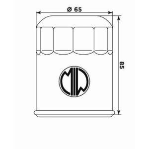 MIW Oil Filter Y4019 (HF148) click to zoom image