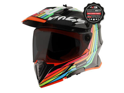 AXOR Helmet X-Cross Adventure - X2 Gloss Black/Grey Graphic