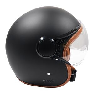 AXOR Helmet Jet Open Face - Matt Black / Brown click to zoom image