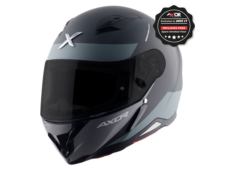 AXOR Helmet SH890 Full Face - Hunter Turbo Matt Black Grey click to zoom image