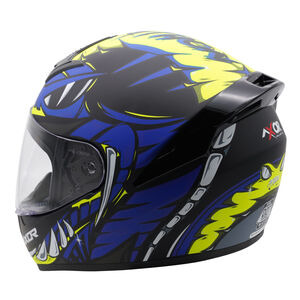 AXOR Rage Full Face Helmet - Python Blue Yellow Black Matt click to zoom image