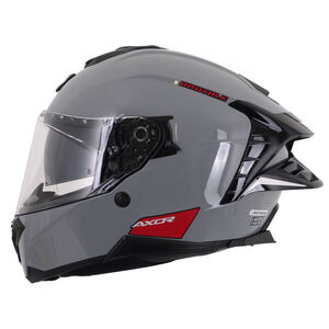 AXOR Brutale Full Face Helmet With Dual Spoiler Nardo Grey Gloss click to zoom image