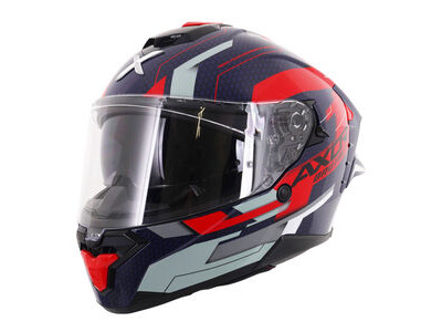 AXOR Brutale Full Face Helmet With Dual Spoiler Plexus Blue Red
