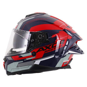 AXOR Brutale Full Face Helmet With Dual Spoiler Plexus Blue Red click to zoom image