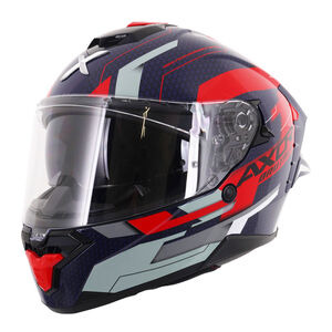 AXOR Brutale Full Face Helmet With Dual Spoiler Plexus Blue Red 2026