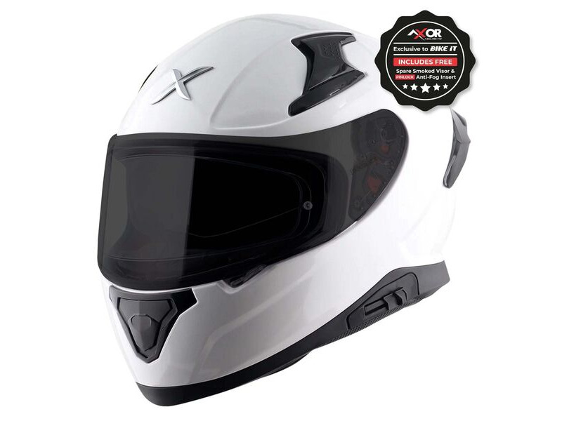 AXOR Apex Full Face Helmet White Gloss click to zoom image