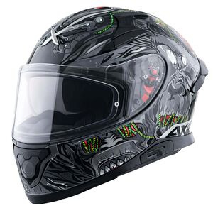 AXOR Apex Full Face Helmet Ascetic Stone Black Grey Gloss click to zoom image