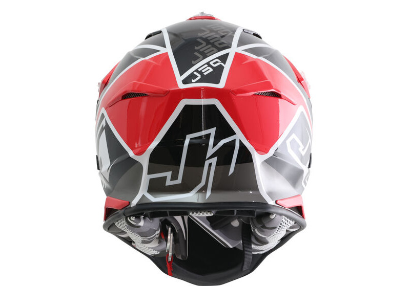 【m】 JUST1 J39 Motocross Helmet Thruster Red Black White Gloss 2024 For